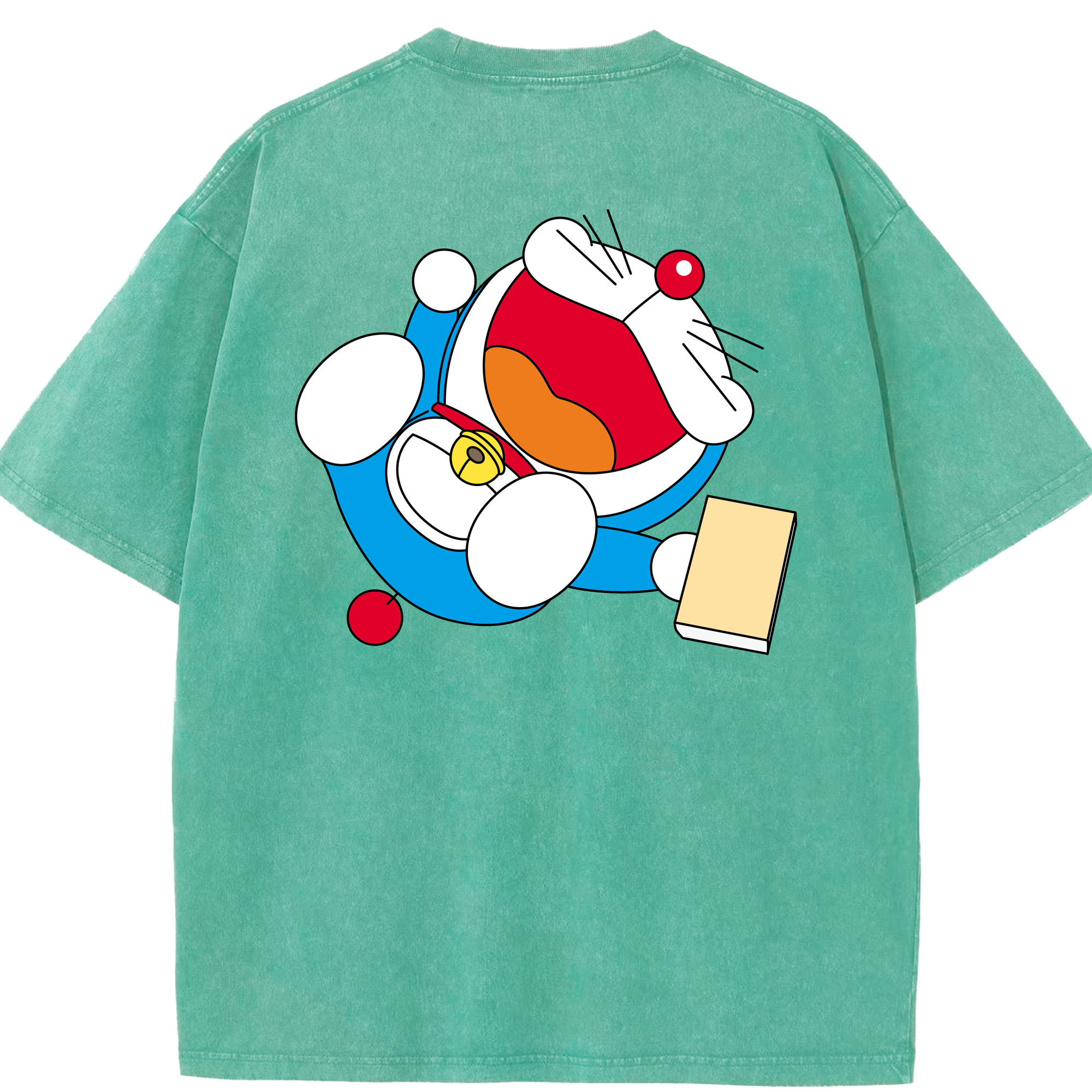 （画像用） ドラえもん Doraemon 綿100% ヴィンテージ風 半袖Tシャツ（背面プリント）